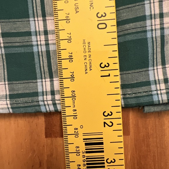 Wrangler Riata Mens Button Down Shirt Large Green Plaid Cotton Blend Western - Picture 8 of 8